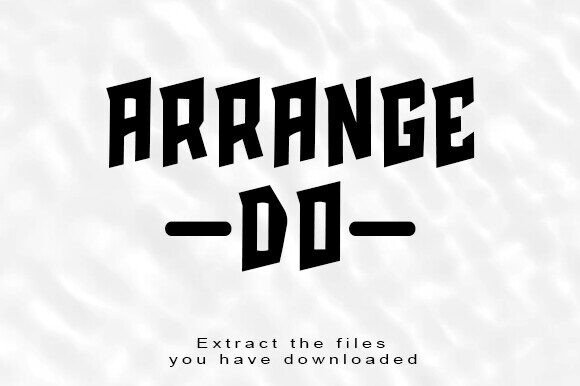 Arrange Do: A Playful and Elegant Display Font for Branding