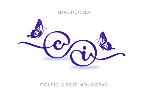 Couple Circle Monogram: A Font That Adds Romantic Flair to Your Creations