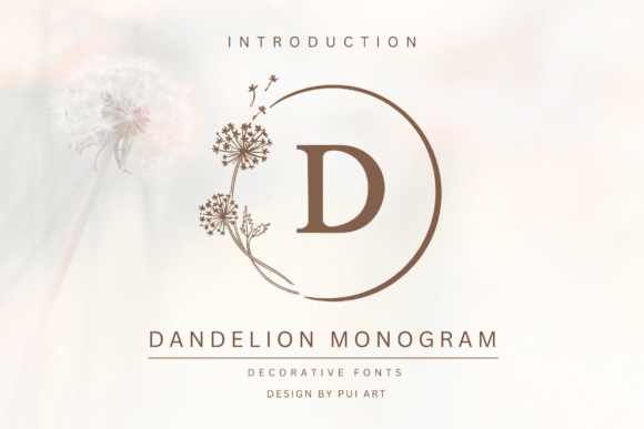 Dandelion Monogram: A Decorative Font for Memorable Campaign Moments