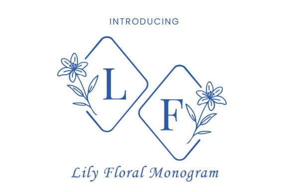 Lily Floral Monogram: A Decorative Font for Web Design with Grace