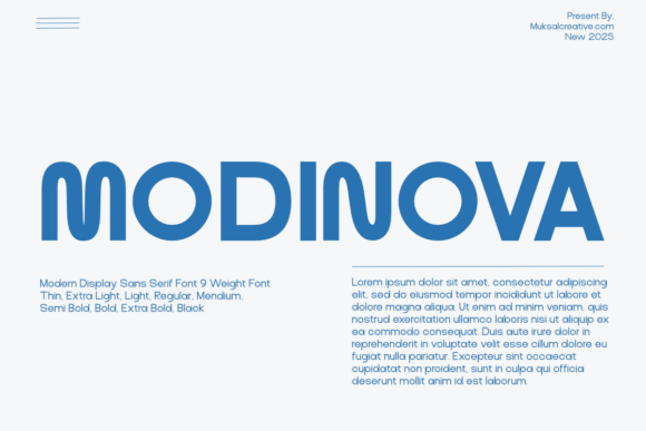 Modinova: A Modern Sans Serif Typeface for Editorial Excellence